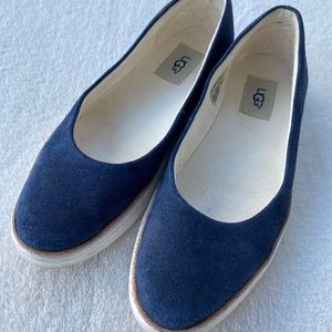 UGG Kammi Blue Suede Slip On Size 8.5